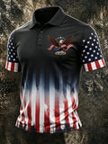 Men's Printed Short-Sleeve Polo Shirt