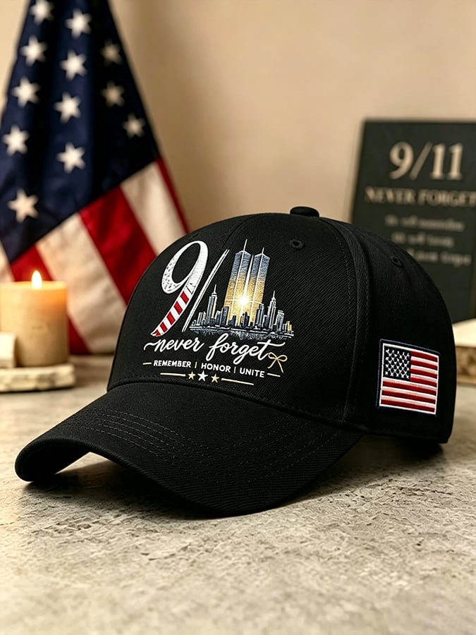 9.11 Never Forget Commemorative Printed Hat
