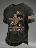 Men's  Independence Day We The People 1776-2026 Printed Casual T-Shirt