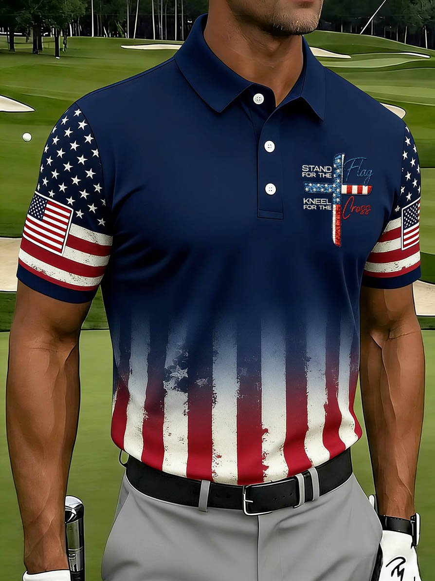 Men's American 250th Anniversary Casual Short-Sleeve Polo Shirt