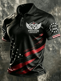 Men's 250th Anniversary Independence Day Art Print Casual Polo