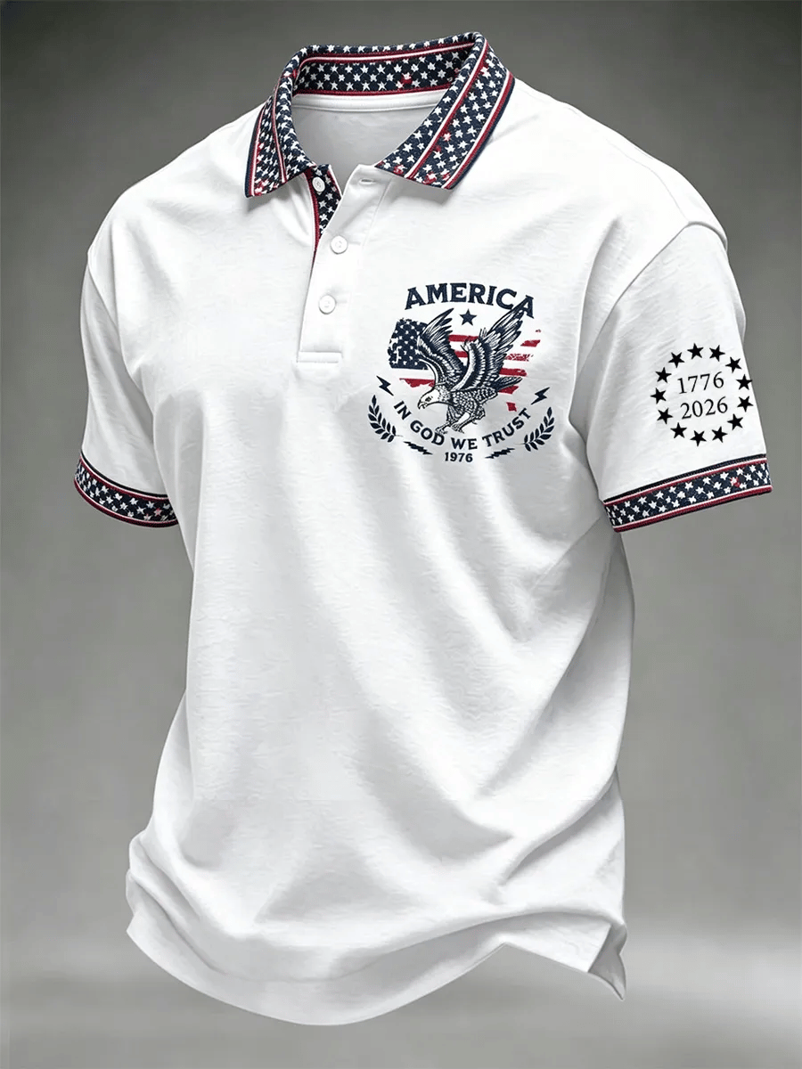 Men's Independence Day One Nation Under God polo shirt