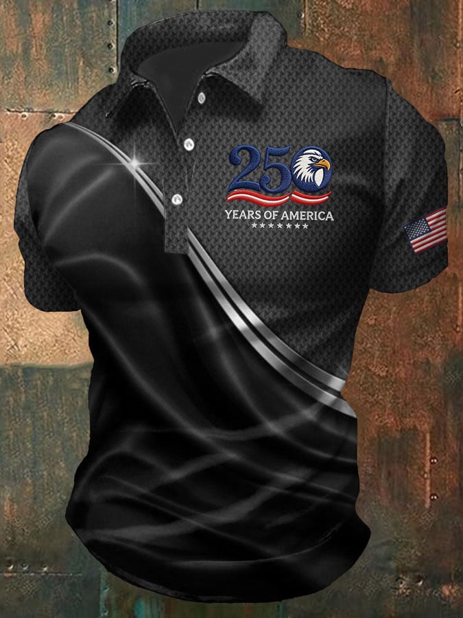 Men's Casual Printed Polo Shirt