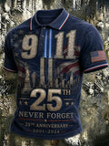 Men's 9.11 Never Forget Print Casual Polo