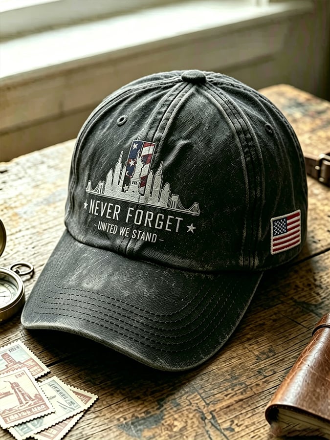Unisex  Retro 9.11 Never Forget Printing Hat