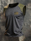Men's Retro Independence Day Patriot Crew Neck Tank Top