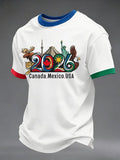Men's Football Lovers Printed Casual T-shirt