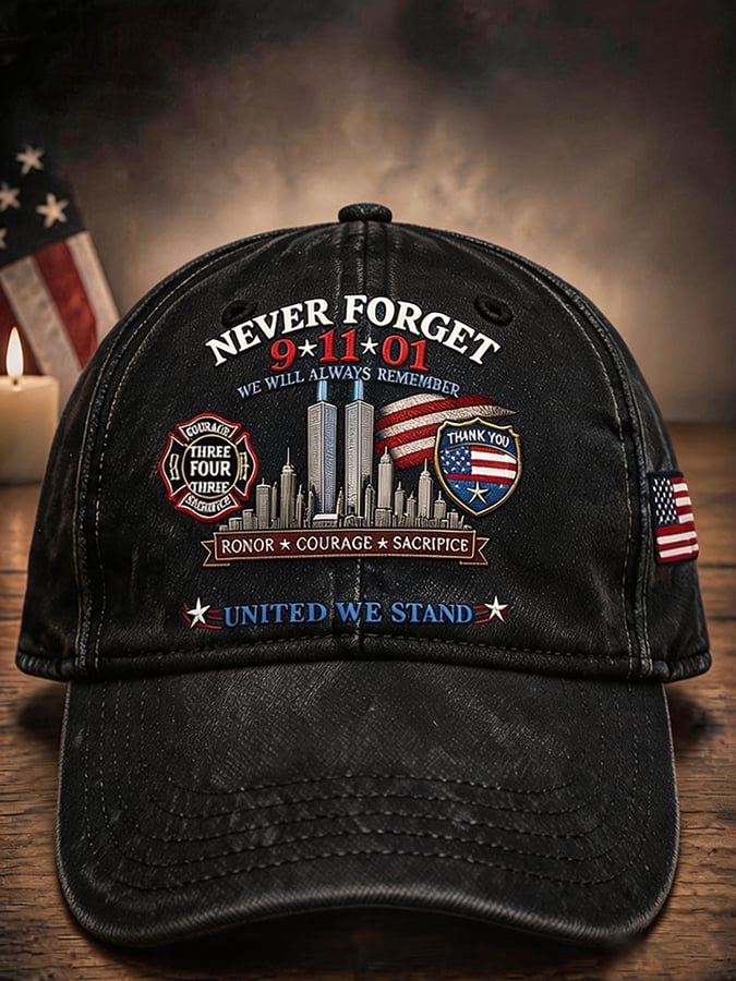 9.11 Never Forget Commemorative Printed Hat