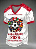Men's Football Lovers Printed Casual T-shirt