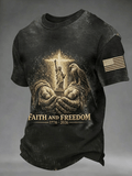 Men's  Independence Day We The People 1776-2026 Printed Casual T-Shirt