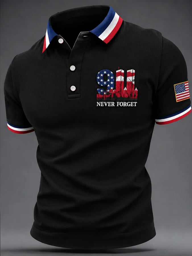 Men's USA Commemorative Print Polo Shirt