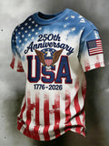 Men's American Anniversary Waffle-Knit Short-Sleeve T-Shirt