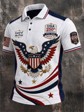 Men's Casual USA 250th Anniversary Print Polo Shirt