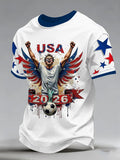 Men's American soccer Print T-Shirt