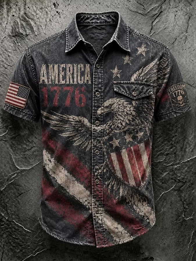Men'S Short-Sleeve Shirt For The 250th Anniversary Of The United States