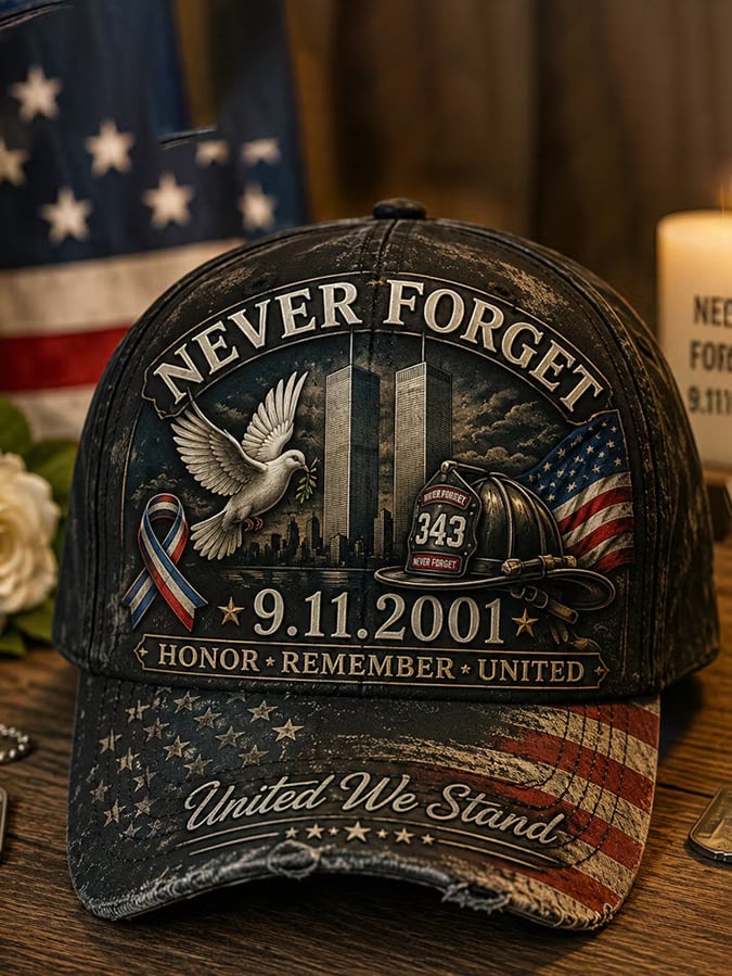 9.11 Never Forget Commemorative Printed Hat