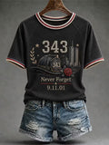 Women's 911 Never Forget Round Neck Raglan Sleeve T-Shirt