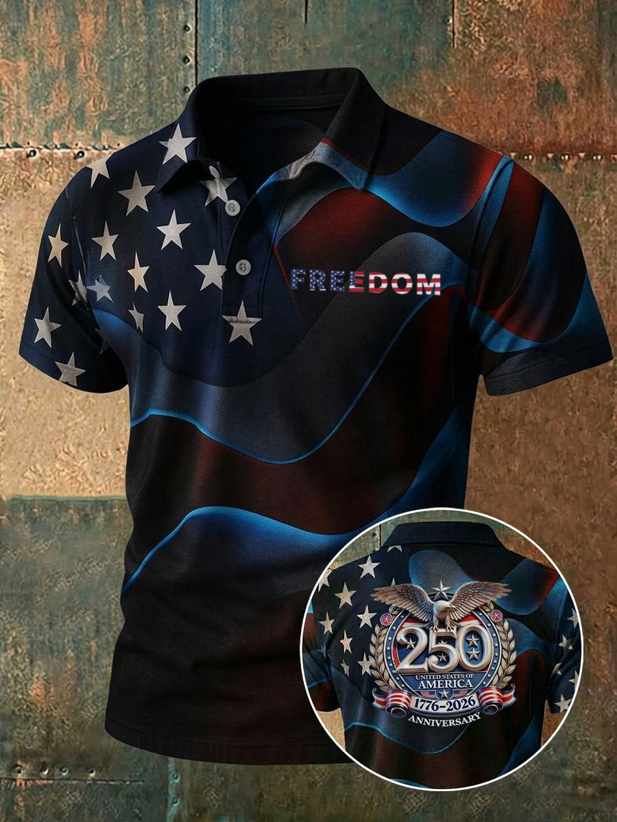 Men's America Anniversary Short-Sleeve Polo Shirt