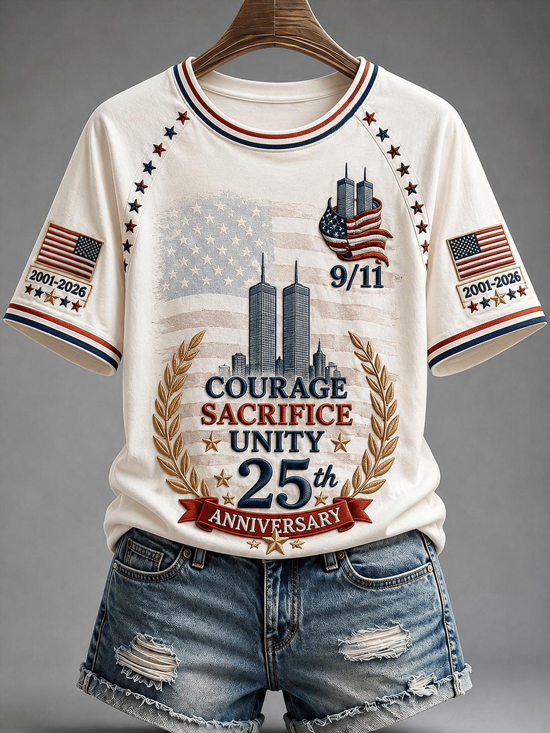 Women's 9.11 Never Forget Printed Casual Tops