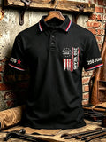 Men's America 250th Anniversary Print Casual Polo Shirt