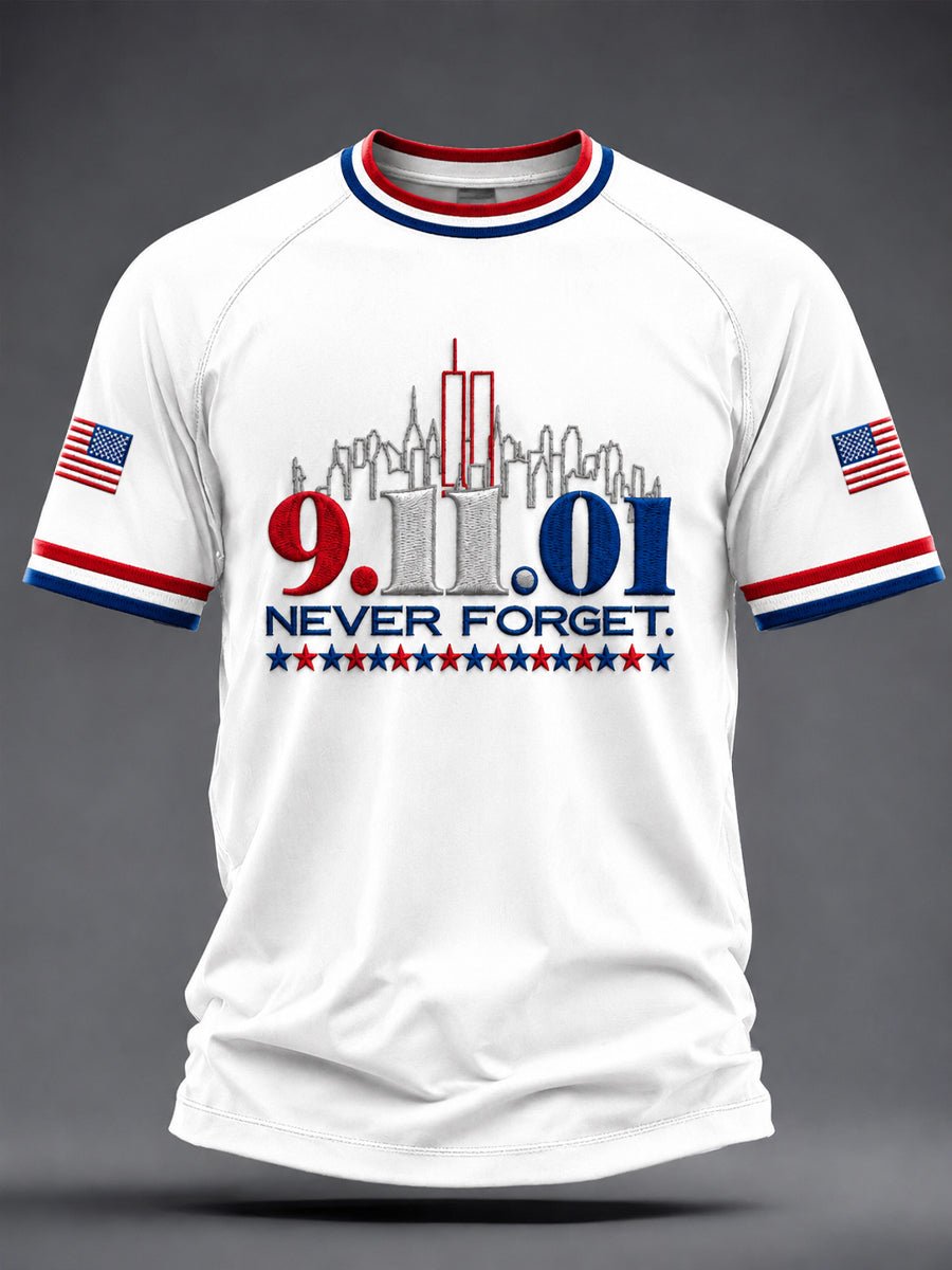 Men's 9/11 Remembrance Memorial Print T-Shirt