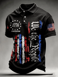 Men's Independence Day We The People 1776-2026  Casual Short-Sleeve Polo Shirt