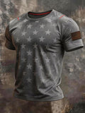 Men'S America Flag Printed Casual T-Shirt