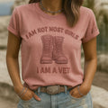 Women's Veteran Art Print Casual Short Sleeve T-Shirt